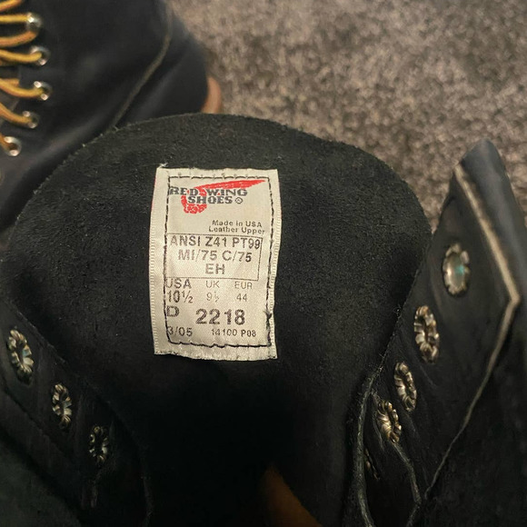 Red Wing Shoes Black Leather Boots - Picture 9 of 9